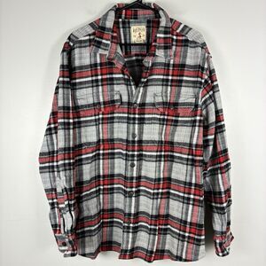 RedHead Flannel Shirt Mens 2XL TG Red Plaid Button Down Long Sleeve Outdoors